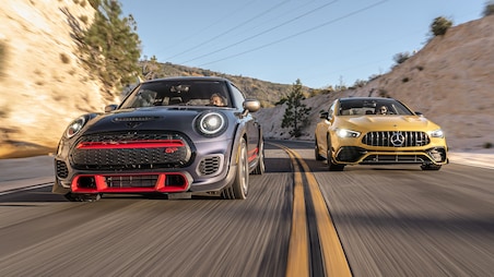 2020 Mercedes-AMG CLA 45 vs. 2020 Mini John Cooper Works GP: Supercars, Writ Small?