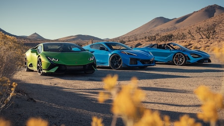 2023 Chevrolet Corvette Z06 vs. Lamborghini Huracán Tecnica, McLaren 765LT: Club Supercar