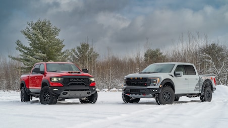 2023 Ford F-150 Raptor R vs. 2022 Ram 1500 TRX: The 700-HP Brawl!