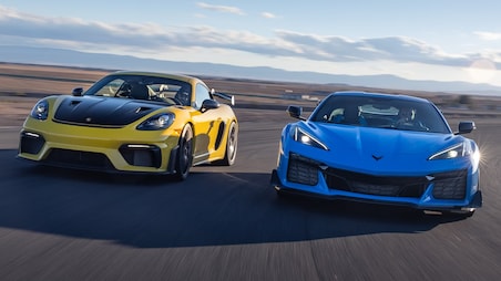 2023 Chevy Corvette Z06 vs. Porsche Cayman GT4 RS: More ’Vette Chases Less Porsche?